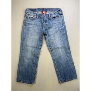 Lucky Brand Crop Jeans Women's Size 8 29 Blue Denim Straight Leg‎